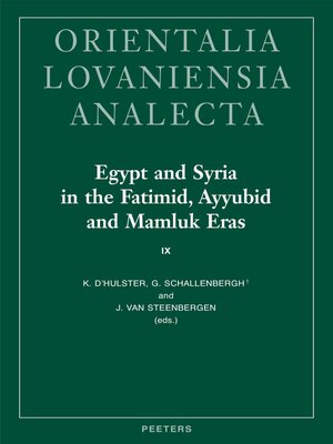 cover image of Egypt and Syria in the Fatimid, Ayyubid and Mamluk Eras IX